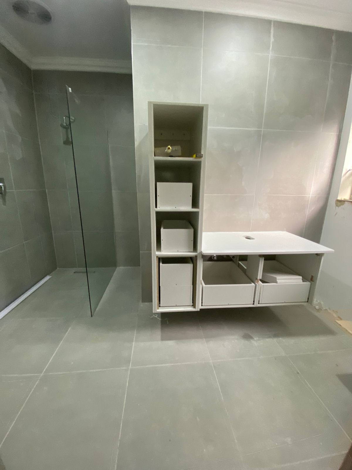 Bathroom build in progress